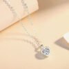 Small Round Diamond Necklace for Ladies Heart Shaped Pendant Necklaces 10