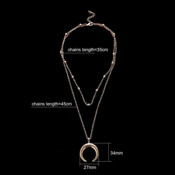 Bohemian Double Necklace Gold Plated Ladies Clavicle Necklace Necklaces 4