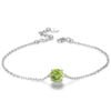 925 Sterling Silver Color Jewelry Natural Peridot White Gold Bracelet Bracelets 11