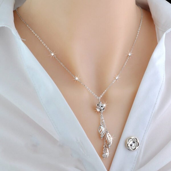 925 Sterling Silver 18K Color Gold Necklace Necklaces 7
