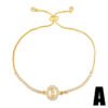 18K Real Gold Simple Zircon Bracelet Women Bracelets 12