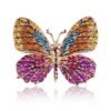 High Quality Fashionable Rhinestone Butterfly Brooch Pin Gold Colors Women Dress Wedding Bridal Brooch Pin Accessories 20