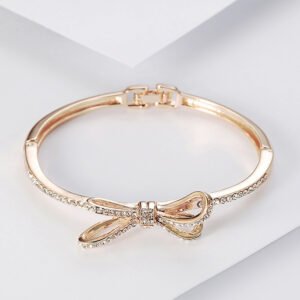 Women’s Bracelets, Diamonds, Bows, Rose Gold Alloy Bracelets Bracelets