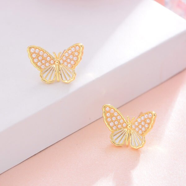 European And American Fashion Earrings Popular Butterfly Pearl Earrings Women Earrings 6