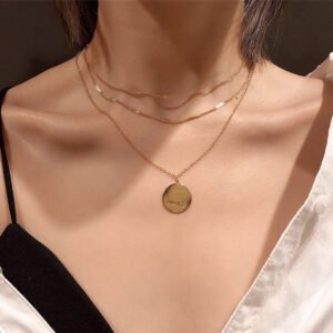 Multi-coin three-ply necklace Necklaces Multi-coin three-ply necklace Necklaces