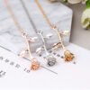 Pink gold rose color pendant necklace Necklaces 6