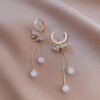 Fashion Women’s Alloy Bow Cat’s Eye Earrings Earrings 11