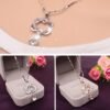 Korean Style White Gold Heart Necklace Double Heart Necklaces 13 Korean Style White Gold Heart Necklace Double Heart Necklaces 13