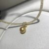 Gold Beads S925 Sterling Silver Crystal Pendant Necklaces 8
