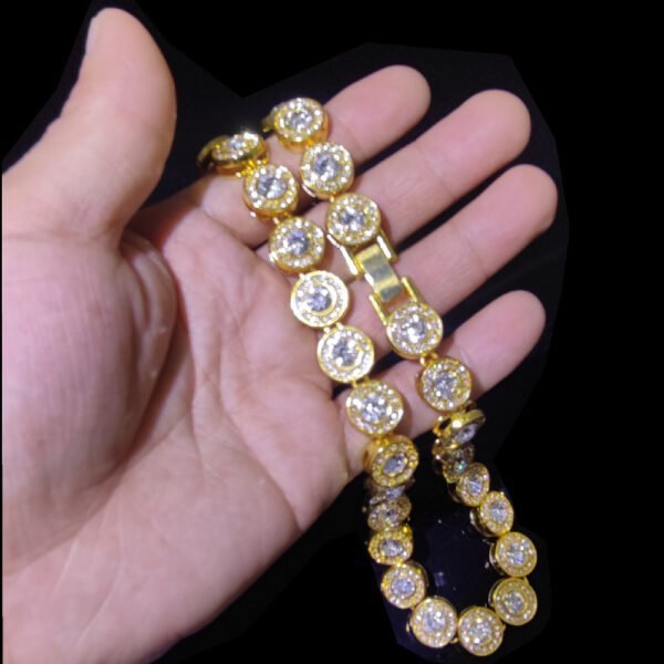 Double Gold Chain Full Diamond Hip Hop Rap Hip Hop Necklace Necklaces 3