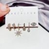 Exquisite zircon micro-inlaid flag earrings Earrings 8