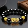 Gold-plated obsidian brave bracelet Bracelets 13