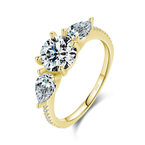 Fashion S925 Sterling Silver Simulation Diamond Bright Ring Rings 11