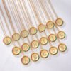 2023 New A-Z Letters Colorful Crystal Necklace Gold Round Stainless Steel Pendant Necklace Necklaces 15