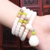 pure natural couple models white jade Bodhi 108 lotus Accessories 13