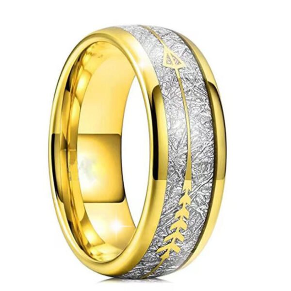 Fashion Simple Gold Ring Two-color Imitation Polished Men’s And Women’s Rings Rings 7