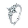 Fashion S925 Sterling Silver Simulation Diamond Bright Ring Rings 14