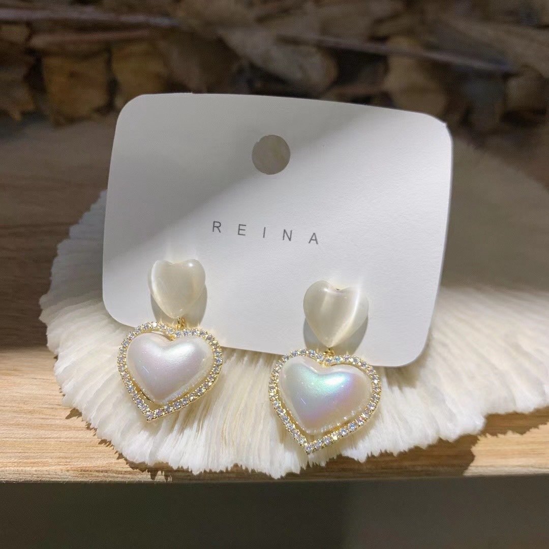 Opal Love Colorful Pearl Earrings S925 Silver Needle Earrings 4 Opal Love Colorful Pearl Earrings S925 Silver Needle Earrings 4