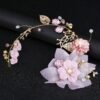 Handmade Head Gold Leaf Branch Flower Wedding Hair Accessories Accessories 10