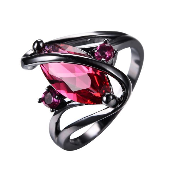 Black Gold S Shaped Zircon High End Diamond Ring For Men Rings 12