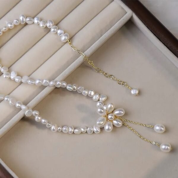 Natural Freshwater Pearl Copper Plated 14K Gold Necklace Necklaces 4