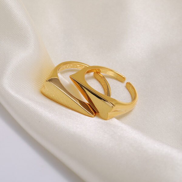Paired Double Love Rings 18K Gold Color Preserving Jewelry Rings 6