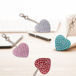 Creative DIY Cartoon Masonry Painting Keychain Pendant Necklaces 3