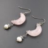 Natural Tigereye Moon Earrings Fashion OL Pearl Earrings AliExpress Amazon Sources Earrings 22