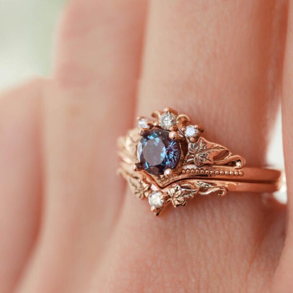European And American Rose Gold Plated Engagement Ring Rings 6