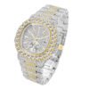 Full Diamond Hip Hop Calendar Luminous Quartz Waterproof Business Men’s Gold Watch watches 15