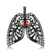 Creative Simple Black Lung Versatile Ins Style S925 Silver Plated Black Gold Diy Necklace For Men And Women Necklaces 12