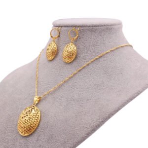 24k Gold Plated Jewelry Set African Jewelry Necklaces