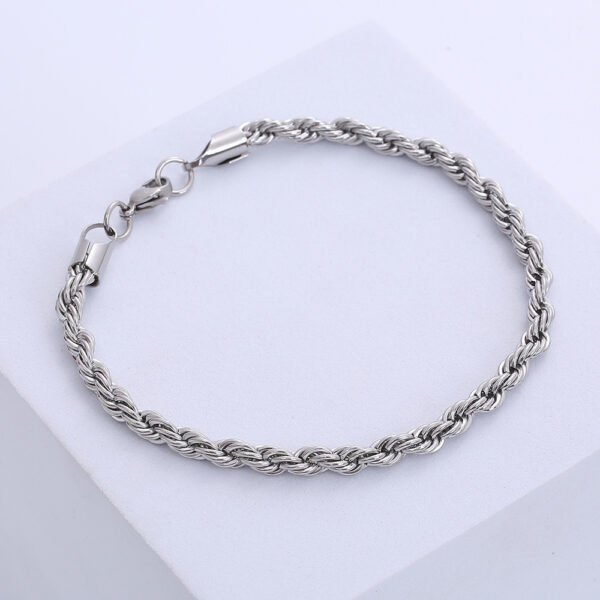 Vacuum Color-preserving Electroplated Gold Steel Stainless Steel Twist Bracelet Bracelets 5