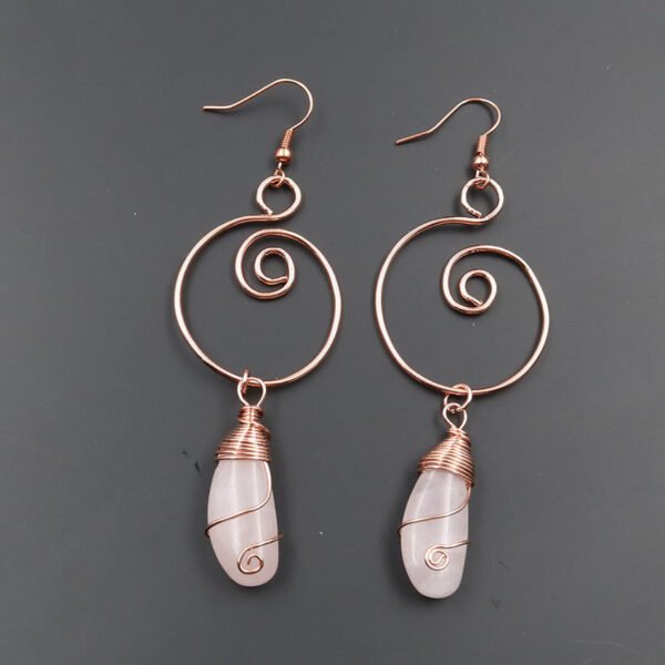 Earrings Accessorized With Natural Amethyst Eggplant Roses Earrings 8