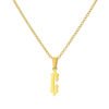 18K Gold Plating Stainless Steel Ancient English Letter Pendant Necklace Necklaces 17