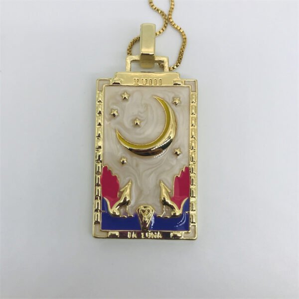 Copper Plated Fashion Retro Oil Painting Pendant Necklace Necklaces 6