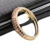 Colorful Zircon Jewelry Micro Setting Gold Adjustable Ring Women Rings 13
