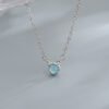 Diamond Blue Crystal Cat Clavicle Chain Necklaces 8