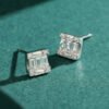 S925 Sterling Silver Light Luxury And High-end Square Full-set Earrings Earrings 10 S925 Sterling Silver Light Luxury And High-end Square Full-set Earrings Earrings 10