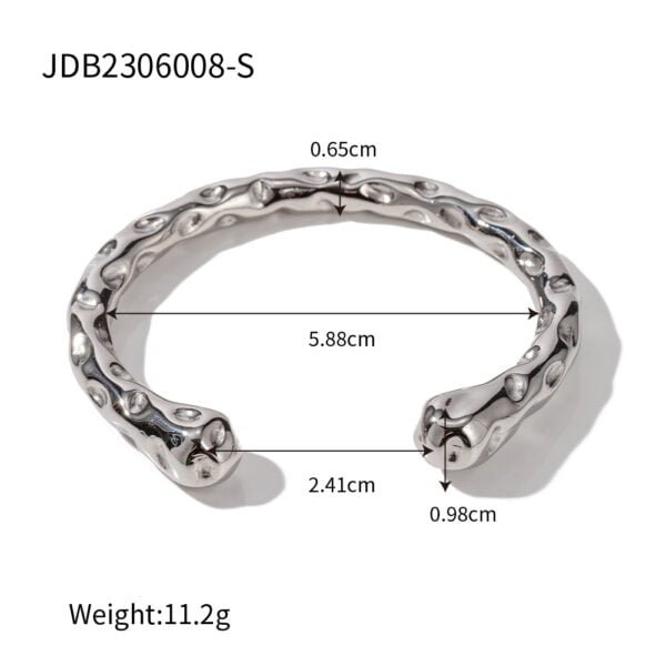 Retro Simple Titanium Steel Ornament 18K Gold Stainless Steel Hammer Bracelet Bracelets 6