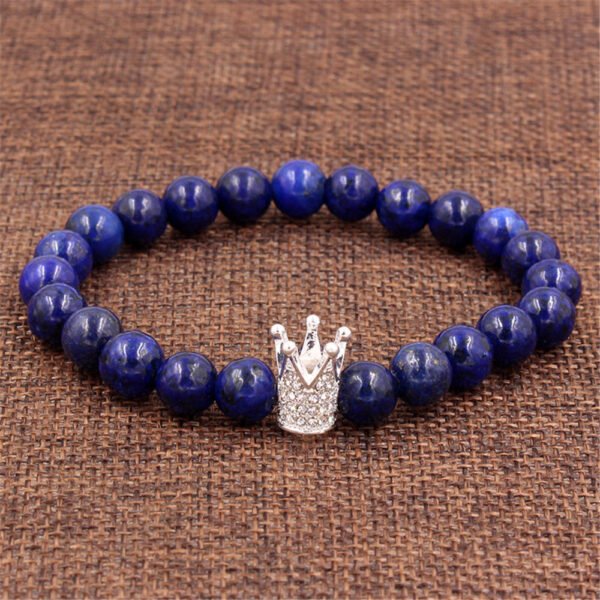 Natural pure white pine blue gold stone hand skewers Accessories 6