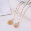 Gold Zircon Sunflower Pendant Women’s Necklace Fashion Accessories Necklaces 9 Gold Zircon Sunflower Pendant Women’s Necklace Fashion Accessories Necklaces 9