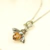 S925 Silver Necklace Pendant European And American Fashion Crystal Beee Necklaces 12