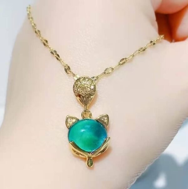 Women’s Thermochromic Fox Titanium Steel Necklace Necklaces 6