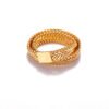 Copper Plated Real Gold High Color Snake Bone Chain Ring Rings 10
