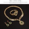Fashion Gold-plated Four-piece Set With Diamonds Earrings 11