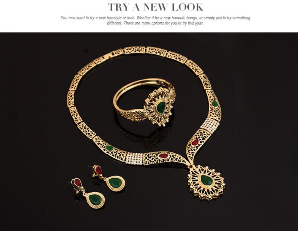 Fashion Gold-plated Four-piece Set With Diamonds Earrings 6