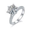 S925 Silver Plated White Gold Moissanite Diamond Ring For Women Rings 11