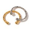 Retro Simple Titanium Steel Ornament 18K Gold Stainless Steel Hammer Bracelet Bracelets 14