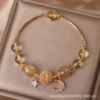 Natural Citrine Gold Gem Quartz Bracelet Women’s Light Luxury Star Moon Crystal Accessories Bracelets 22